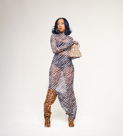 Limited Edition: Leopard Pyramid Feat. The Jorjie Thigh High Boot